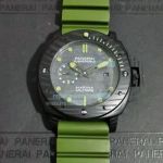 Best Quality Replica Panerai Luminor Submersible Grey Face Rubber Band Watch 47MM 